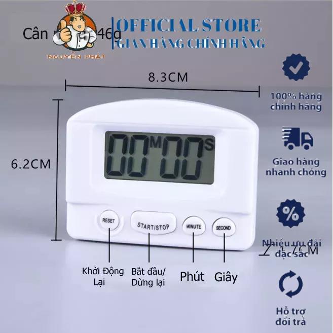 Đồng hồ điện tử hẹn giờ mini làm bếp, ủ trà ,bấm giờ , đếm ngược , xem giờ - Dụng Cụ Pha Chế Đà Nẵng