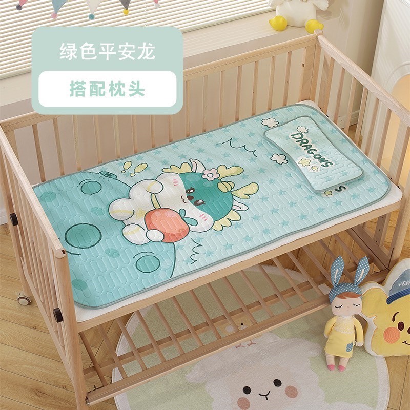 Chiếu điều hòa cao su non kèm gối cho bé họa tiết 5D