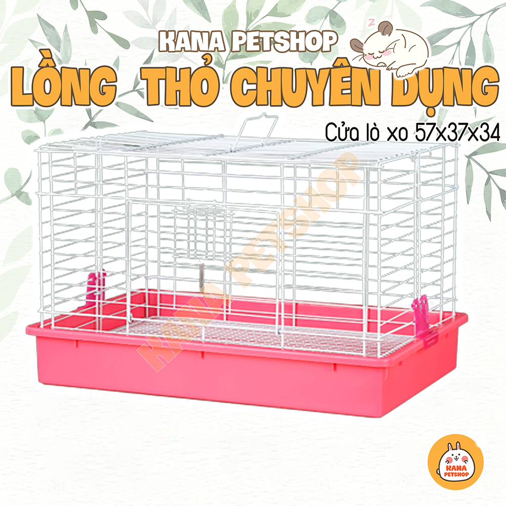 Chuồng Thỏ Sơn Tĩnh Điện Chuyên Dụng Thỏ - Bọ 🐹FREESHIP🐹 Lồng Sơn Tĩnh Điện 60 cm Cửa Lò Xo Dành cho