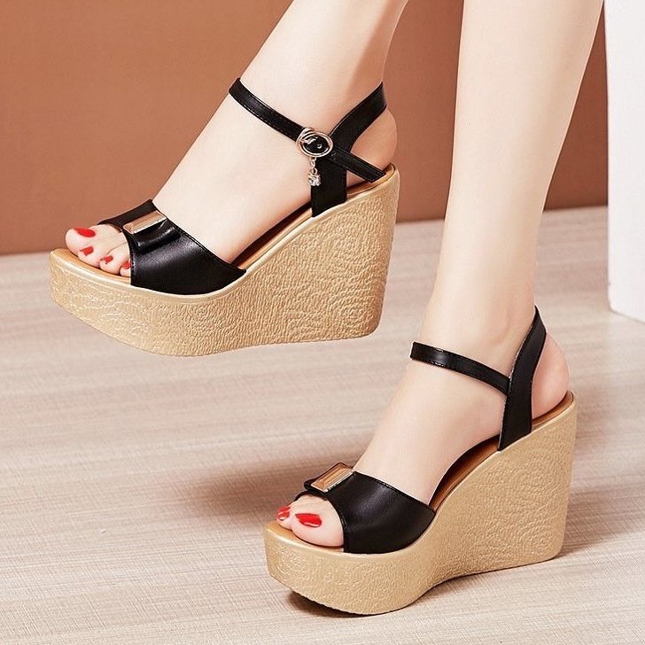 Xăng đan xuồng nơ cao 10f siêu cute