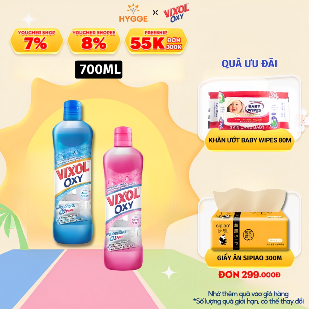 Tẩy bồn cầu vixol nước tẩy rửa nhà vệ sinh toilet thái lan đa năng 700ml