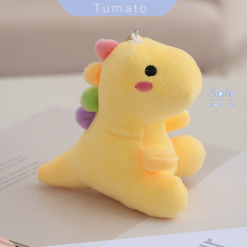 Tumato 1 chiếc móc khóa móc Khóa Búp Bê khủng long sang trọng dễ thương động vật vải nhung mềm mại hoạt hình thời trang Móc Khóa Túi trang sức ô tô đồ chơi