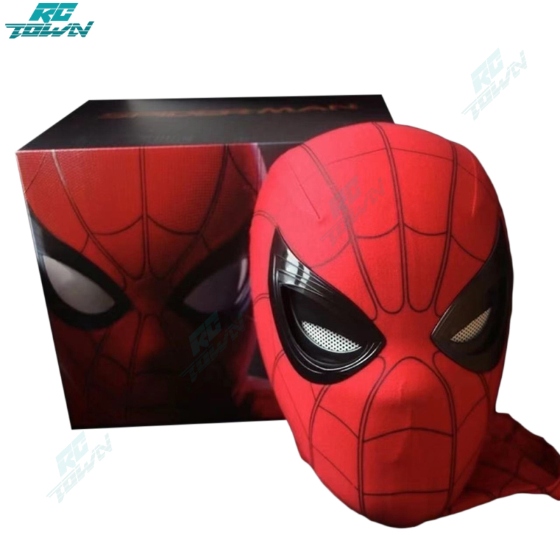 100%Authentic Spider man Mask Blink Eyes Movable Breathable Headgear