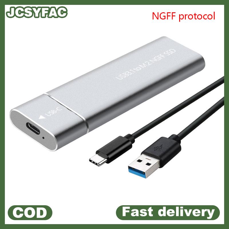 JCSYFAC M2 SSD Enclosure NVMe USB3.1การจัดเก็บภายนอก HDD Case 10Gbps PCIe SSD BOX สำหรับฮาร์ดดิสก์ไดรฟ์ NGFF SATA SSD สำหรับพีซีแล็ปท็อป ราคา 184 บาท*ส่งฟรี