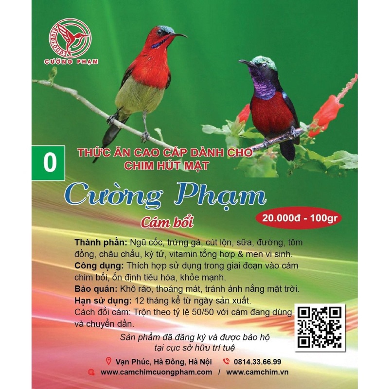 Cám chim Hút Mật số 0 Cường Phạm gói 100g cao cấp chính hãng Kabosa