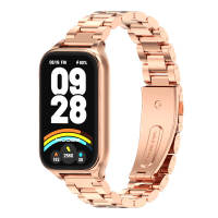 Strap For Mi Band 9 Active Bracelet Wristband for Xiaomi Mi Band 8 Active Stainless Steel Watchband Mi 8 Active Metal Watch Band