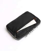 Case Coin Purse Zipper RFID Blocking Card Holder for Daily Use Travel Wallet Style with Earbuds Wireless Japanese Compact