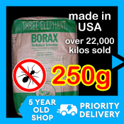 Three Elephant Borax Powder: All-in-One Ant, Cockroach, and Termite Killer