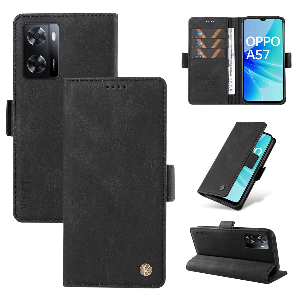 Vỏ điện thoại chống rơi cho Oppo A57 A77 a57s a77s A17 a17k A16 a16k A15 a15s A98 A56 A78 5g A96 A95 A94 A93 A76 A74 A73 A55 A54 4G Vỏ Nắp gập Có Khe Cắm Thẻ Ví da từ tính