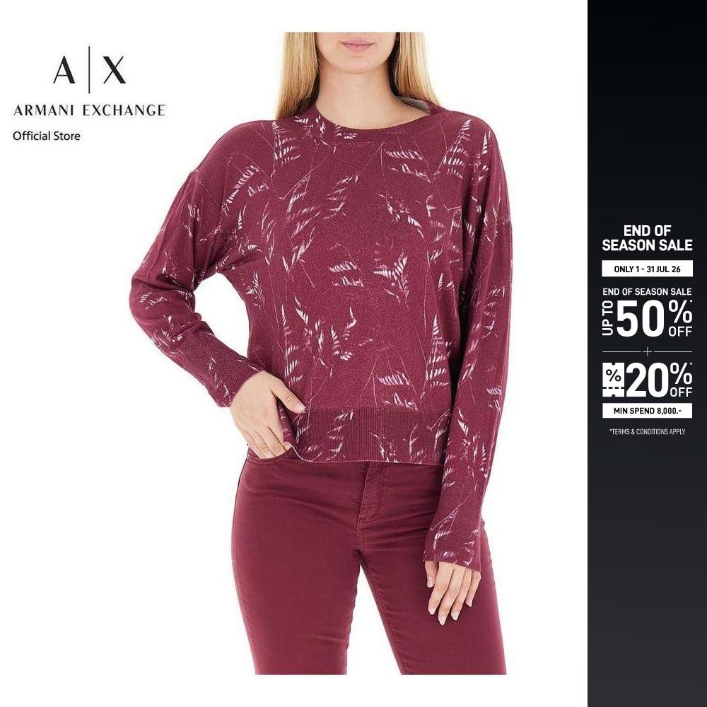 Armani Exchange Pullover Women XW000765-AF16554-FA029 Red ราคา 3,795 บาท*ส่งฟรี