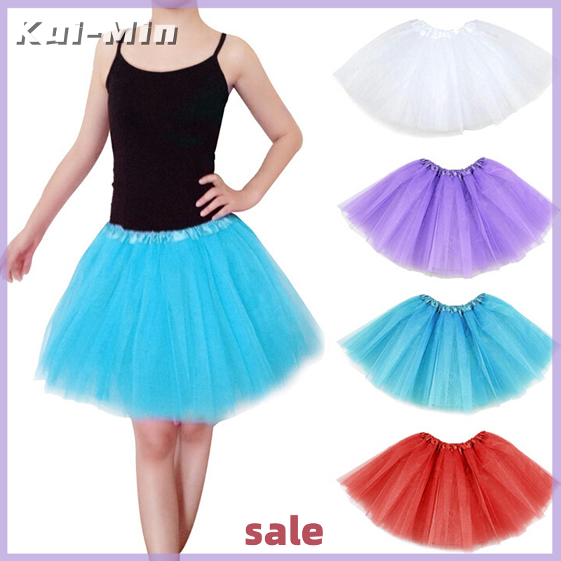 Kui-Min Adults Teens Girl Tutu Ballet Skirt Tulle Costume Fairy Party Hens Nigh