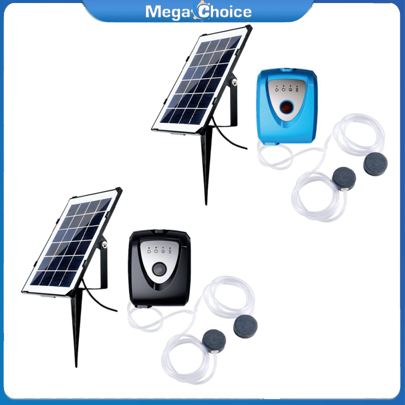 MegaChoice【Fast Delivery】Solar Powered Air Pump Fish Tank Oxygenator With Oxygen Pipe Air Bubble Stone For Gardening Water Circulation Small Pond Landscape Decoration ราคา 786 บาท*ส่งฟรี