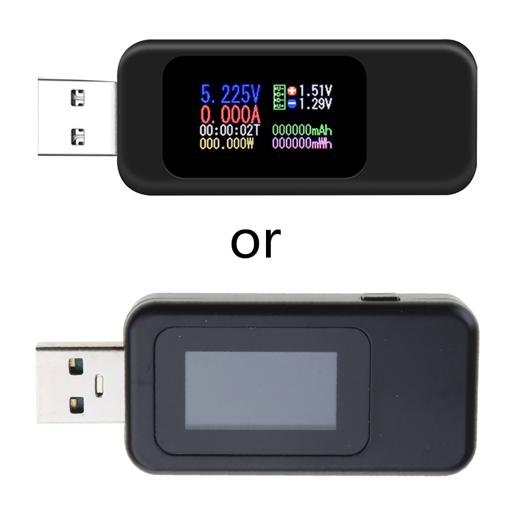 ✪ USB đồng hồ điện kỹ thuật số Tester Màn hình màu vạn năng hiện tại & amp Công suất Vôn kế Công suất điện áp mét