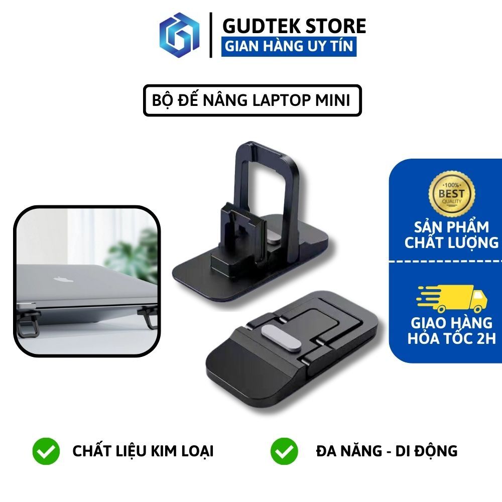 Đế Giá Đỡ Laptop Mini Bộ, Giá Đỡ Laptop, Đế Kê Tản Nhiệt Laptop, 1 Cặp Cho Các Dòng Laptop, Đế Kê Bà