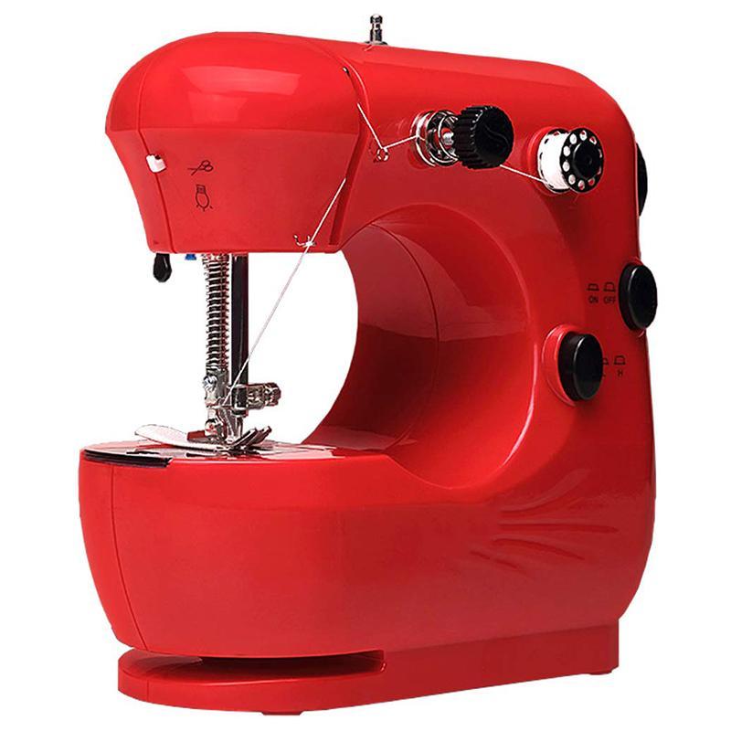 Mini Beginner Sewing Machine, 2 Speed Embroidery Stitching Heavy Duty Quilting Machine Easy To Use,Foot Pedal Operation - Eu Plug