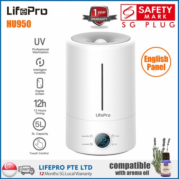 LifePro HU950 5L Humidifier (English Version of Deerma F628S with SG High Quality Standard)/ SG Plug/ 1 Year Warranty Singapore