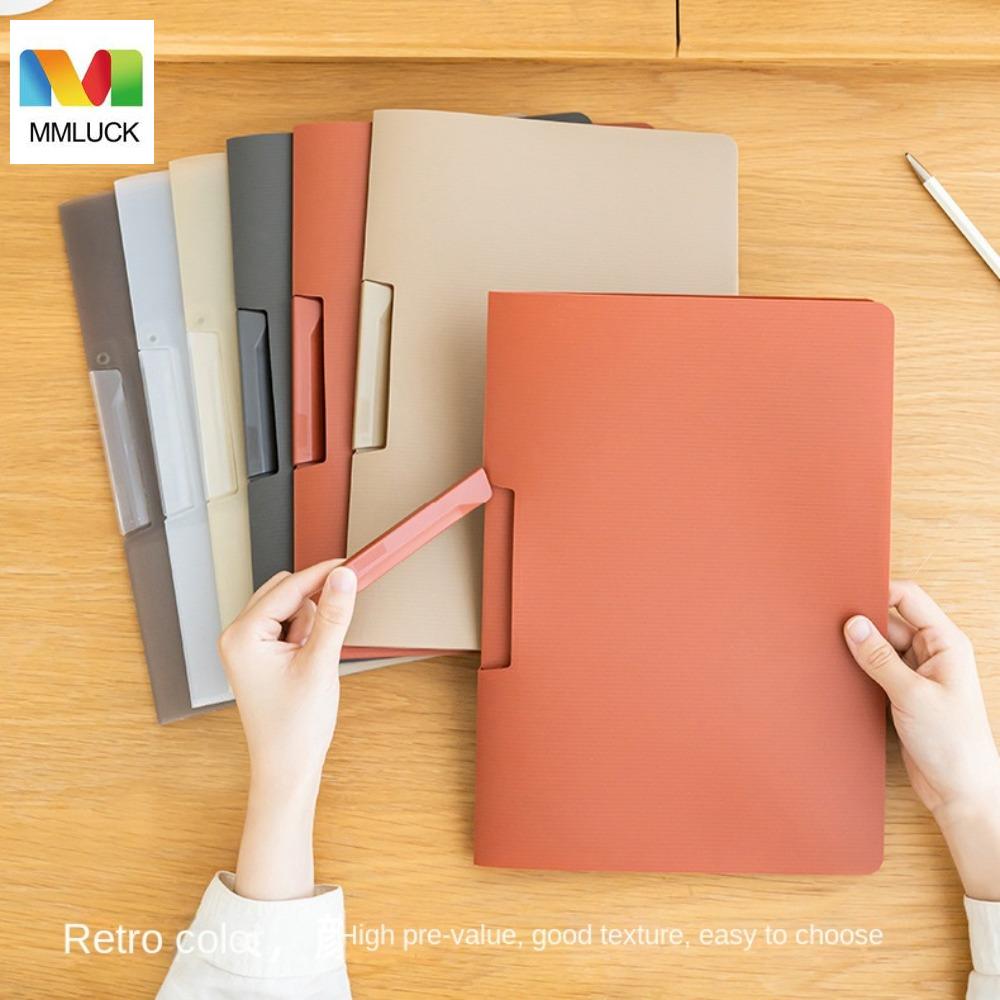 MMLUCK Màu hoài cổ Lưu trữ tệp dữ liệu A4 Túi đựng đồ Hộp đựng tài liệu Bìa hồ sơ màu hoài cổ Kẹp tài liệu Độ mờ Tài liệu A4 lưu trữ sinh viên Giấy thi học sinh