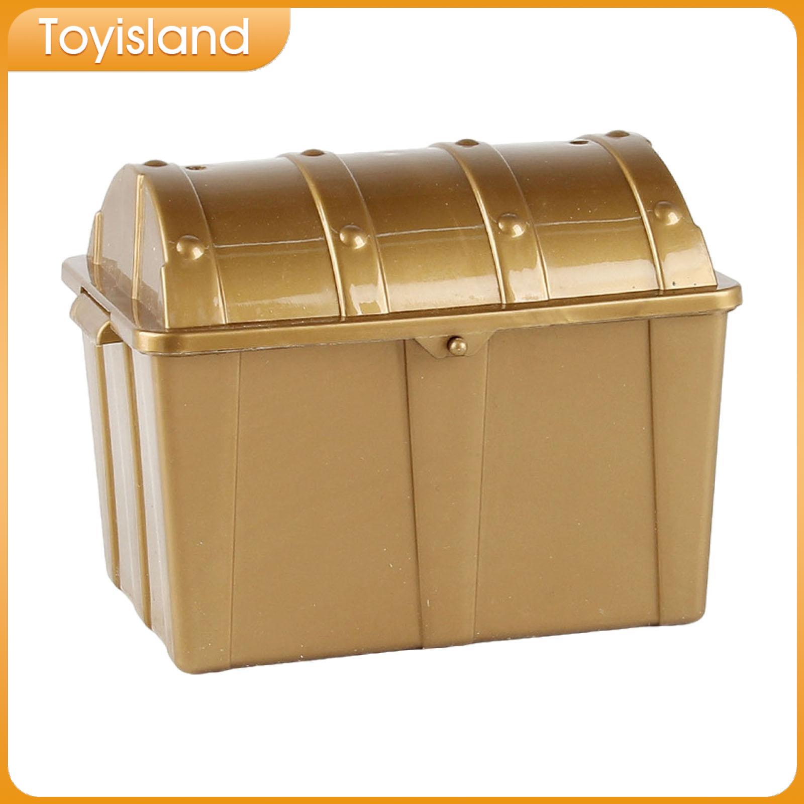 Toyisland Kids Treasure Chest Pirate Chest Collection Storage Box Treasure Hunt Toy Box for Birthday
