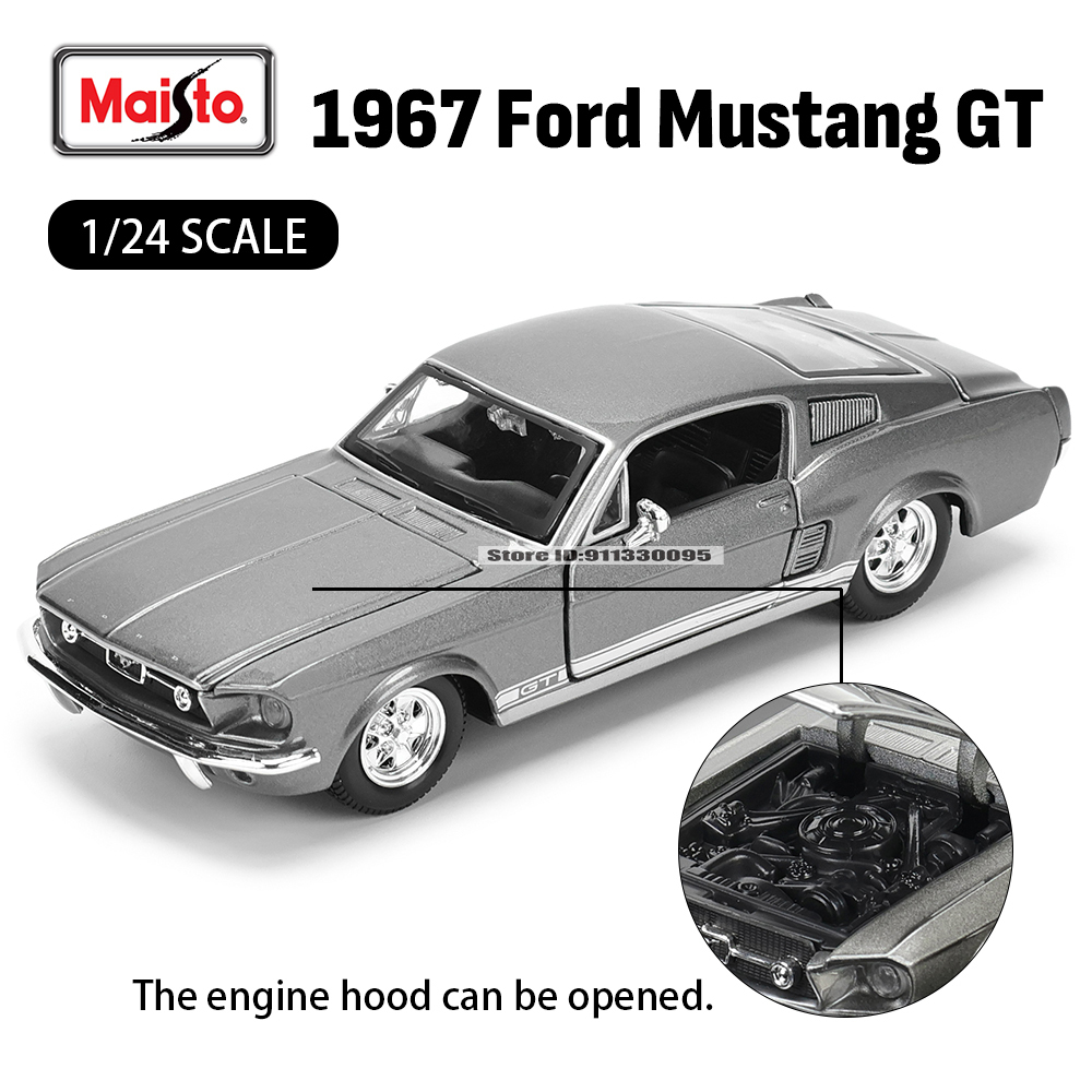 Maisto 1:24 1967 Mustang GT FORD Shelby GT500 Alloy Car Model Handicraft Decoration Collection Toy T