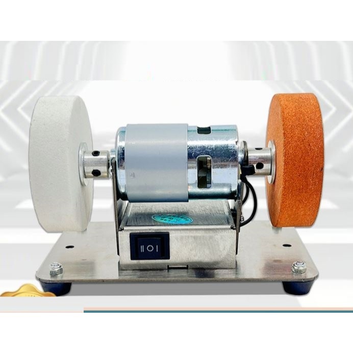 Máy mài dao kéo mini, Máy mài đá 2 đầu đa năng dùng điện 220v