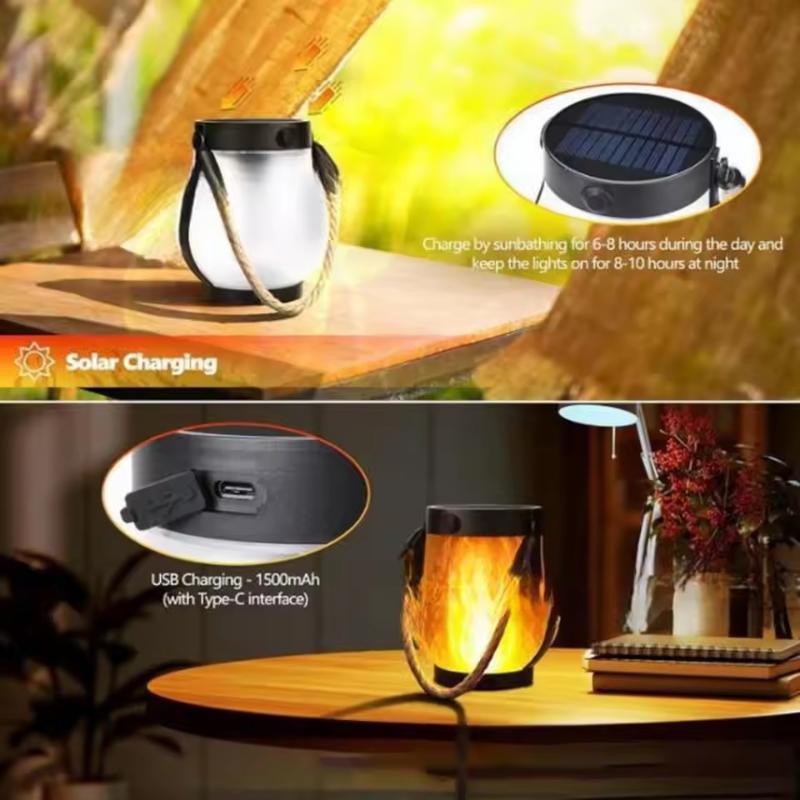 Store HHDKE4 Thời tiết ngọn lửa ánh sáng năng lượng mặt trời vườn ánh sáng năng lượng mặt trời nhảy múa ngọn lửa đèn lồng cho ngoài trời trang trí không thấm nước nhấp nháy ánh sáng sân vườn