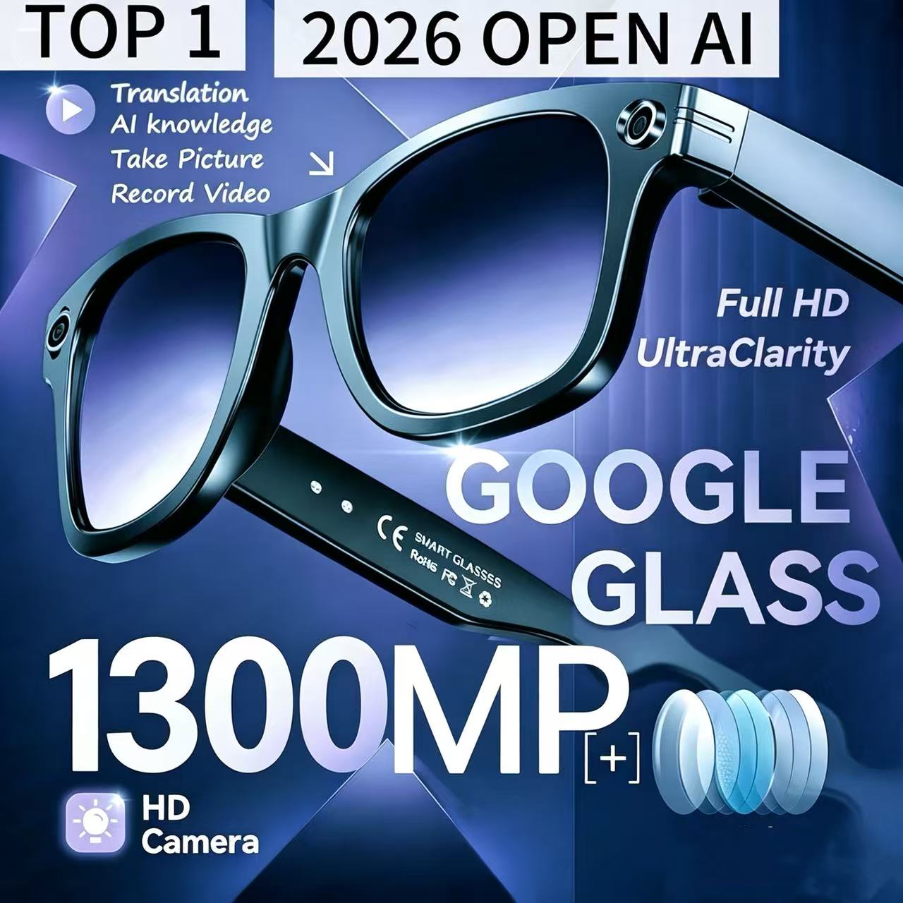 【SALES】 New F06 smart sunglasses bluetooth headphones glasses High definition UV protection Touchbutton truecolor HIFI sound quality TWS ราคา 4,260 บาท*ส่งฟรี