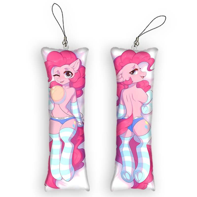 【Revolutionary】 Furry Horse Cosplay Mini Dakimakura Keychain Cute Small Pillow Hanging Ornament Anime Double-Sided Print Pendants