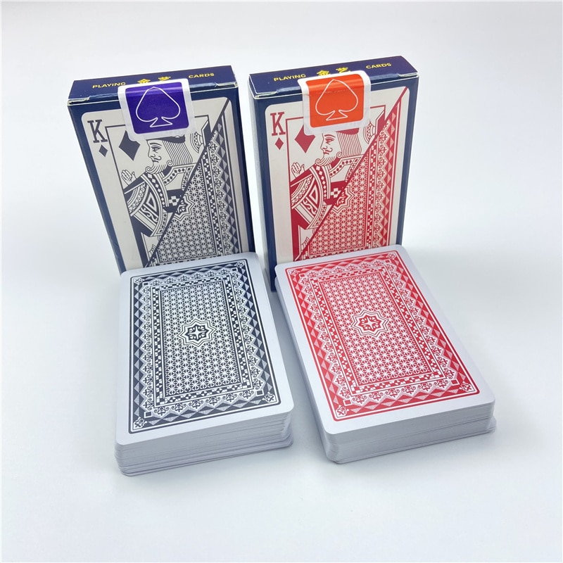 2 cái/lốc nhựa trò chơi thẻ chơi poker không thấm nước thẻ baralho Texas Hold'em hẹp thương hiệu PVC pokers Board 2.28*3.46 inch