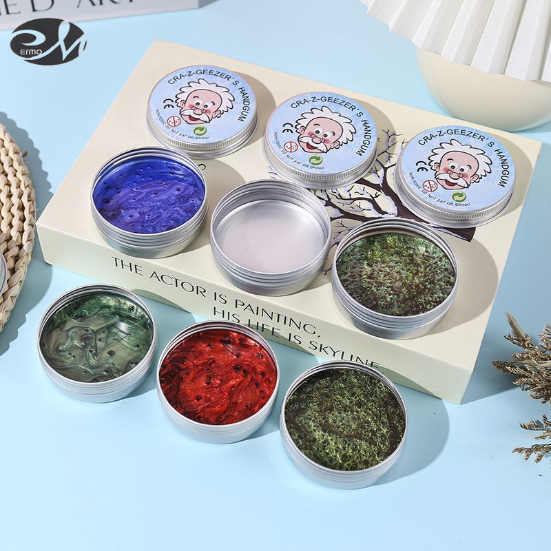 ERMO Dazzling Color-changing Liquid Glass Mud Stress Relief Toy for Kids - Non-Newtonian Fluid Slime with Sparkling Effects ราคา 62 บาท*ส่งฟรี