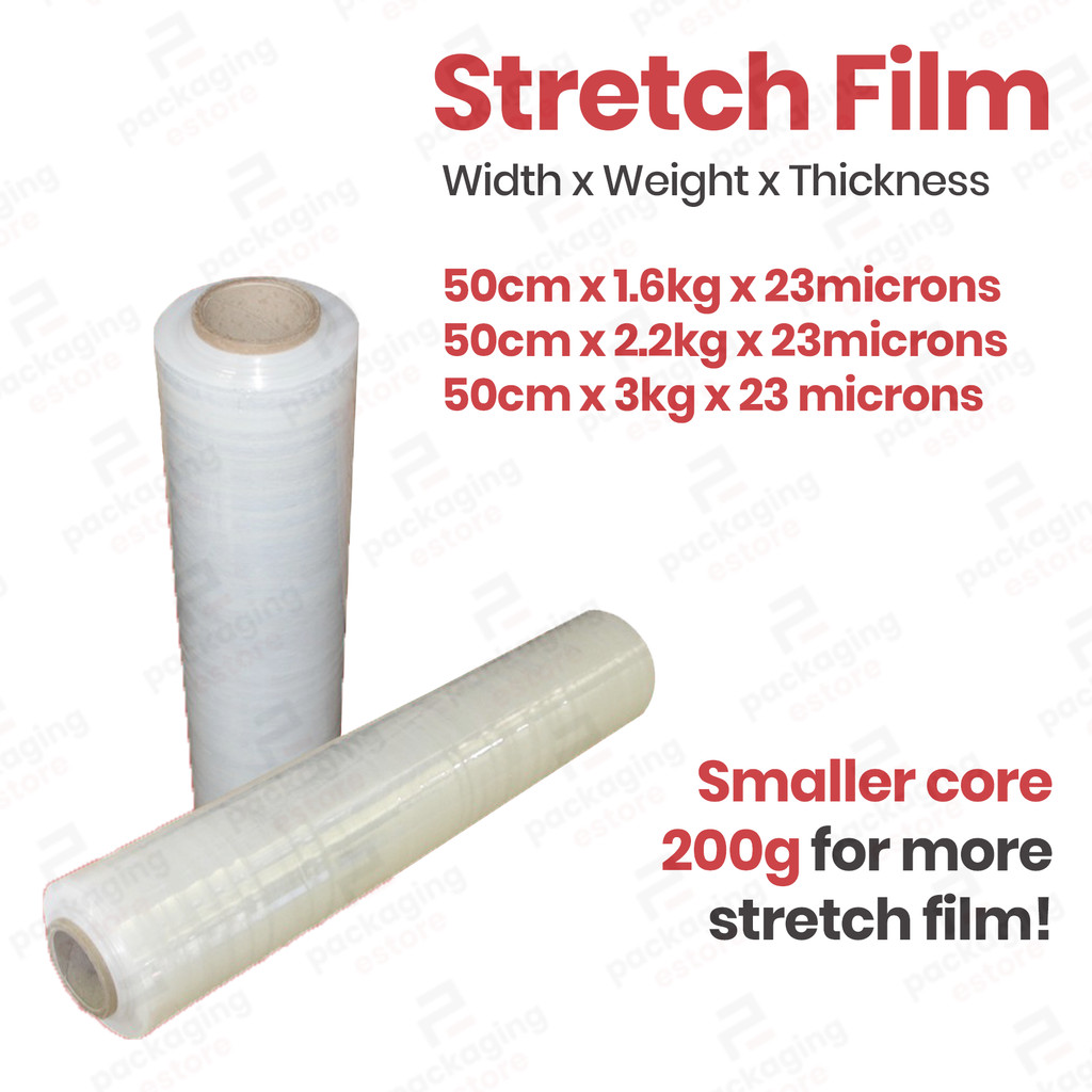 50cm Clear Stretch Film | 23µm Thickness