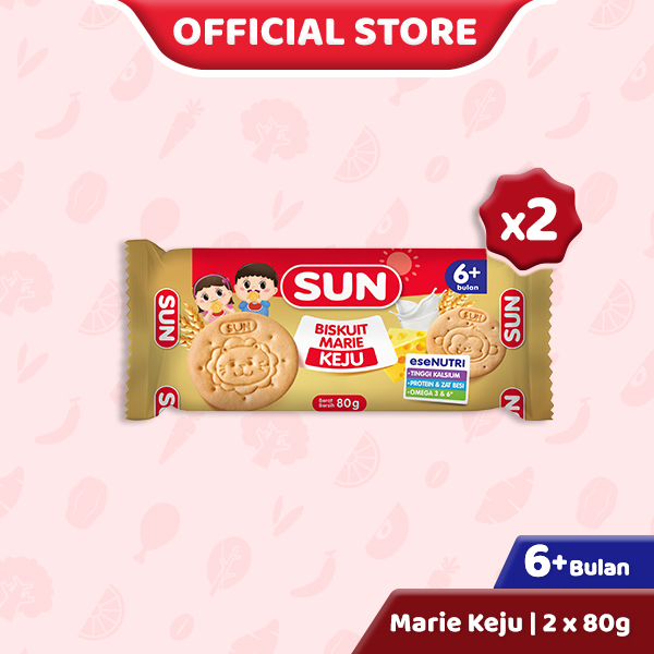 2 PCS - SUN Biskuit Marie Keju 80 Gr