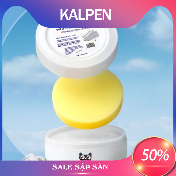 Sáp Tẩy Trắng Giày Sneaker, Làm Sạch Giày Da, Ba Lô Túi Sách ShengYan kèm bọt biển - KALPEN