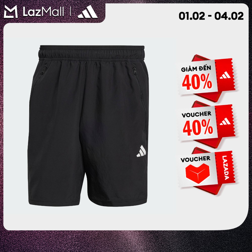 adidas Gym & Training Quần Short Dệt Tập Luyện Train Essentials Nam Đen IC6976