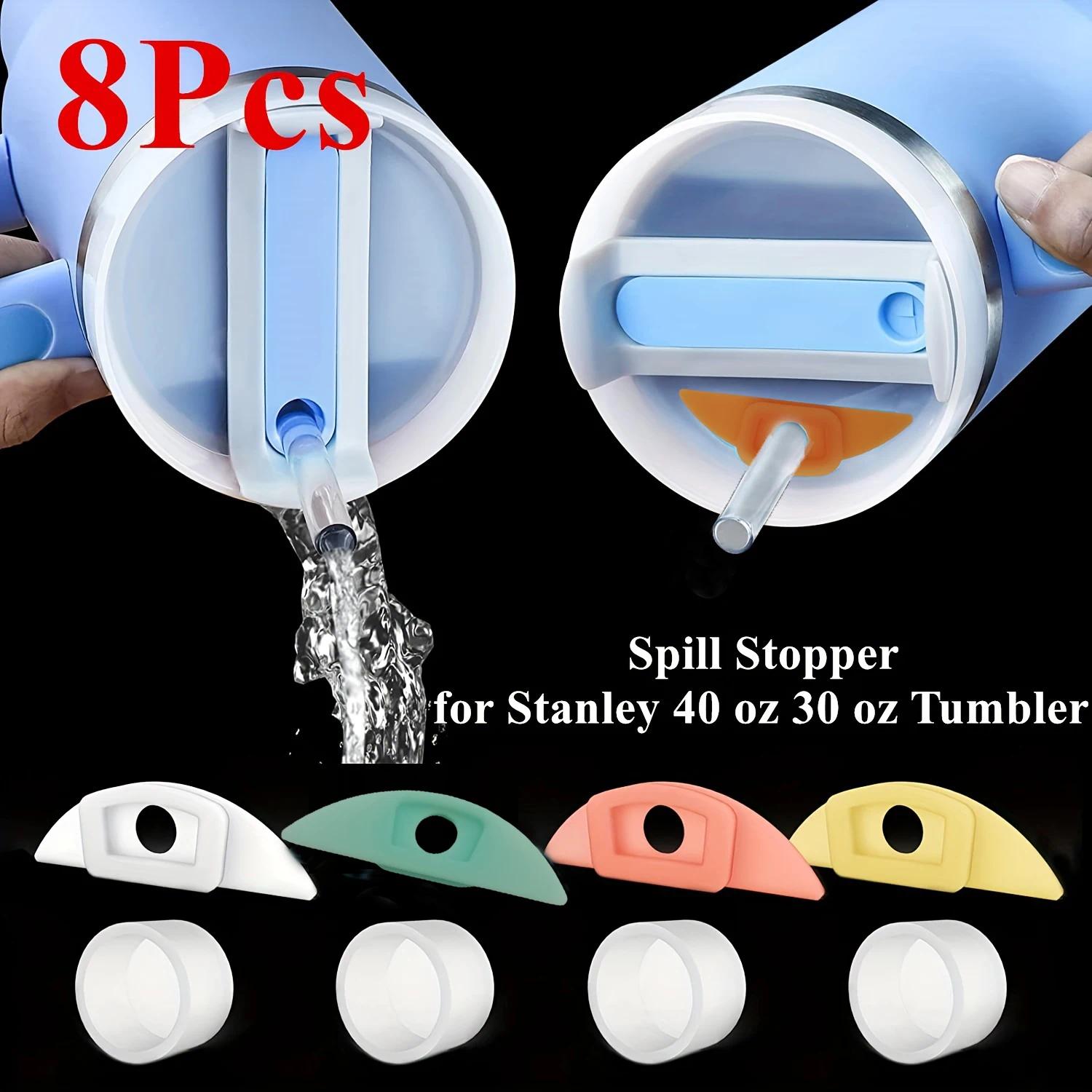 8-Piece Stanley Cup Accessories Set – Straw Caps, Spill-Proof Toppers, Silicone Boots For 20/30/40 Oz