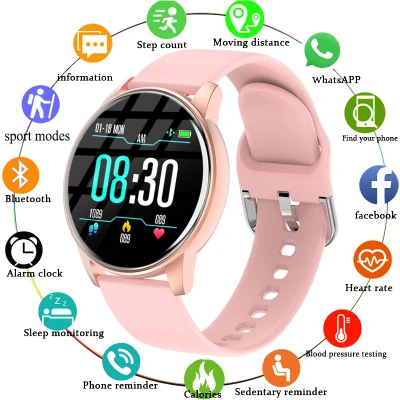LIGE Women Smart Watch Real-time Weather Forecast Activity Tracker Heart Rate Monitor Sports Ladies Smart Watch Men For Android IOS