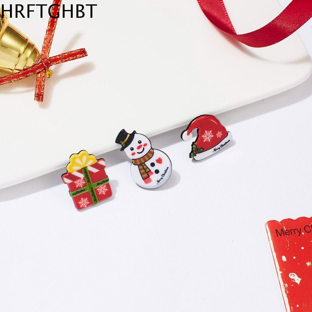 HRFTGHBT Món Quà giáng sinh Món Quà của bạn Phù Hiệu Áo len Trang Trí Đối với Phụ Nữ Quần áo Phụ Kiện Giáng sinh Trâm Cài Giáng sinh Cây Trâm Snowman Hat Phù Hiệu Ve áo Pin