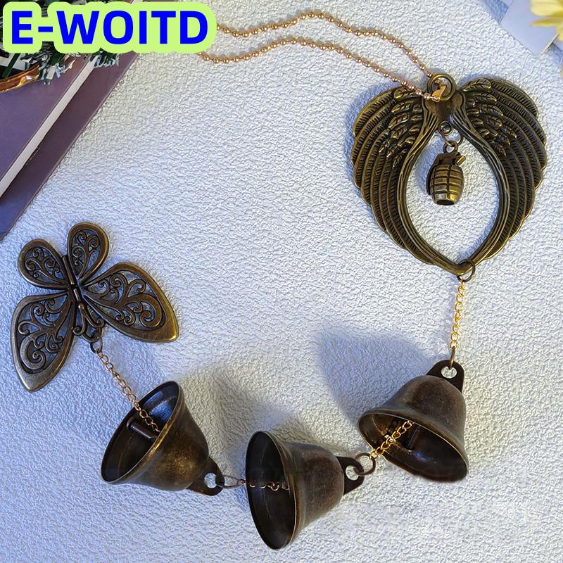 กระดิ่งลมรูปผีเสื้อแบบวินเทจทำจากโลหะประดับตกแต่งผนังประตูบ้านจี้กระดิ่งกระดิ่งแขวนกลางแจ้งในสวน ราคา 96 บาท*ส่งฟรี