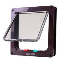 CHANWENU 3 kích cỡ ABS Có thể điều chỉnh Kitten Puppy Cửa lật Chó mèo Khóa bảo mật 4 chiều