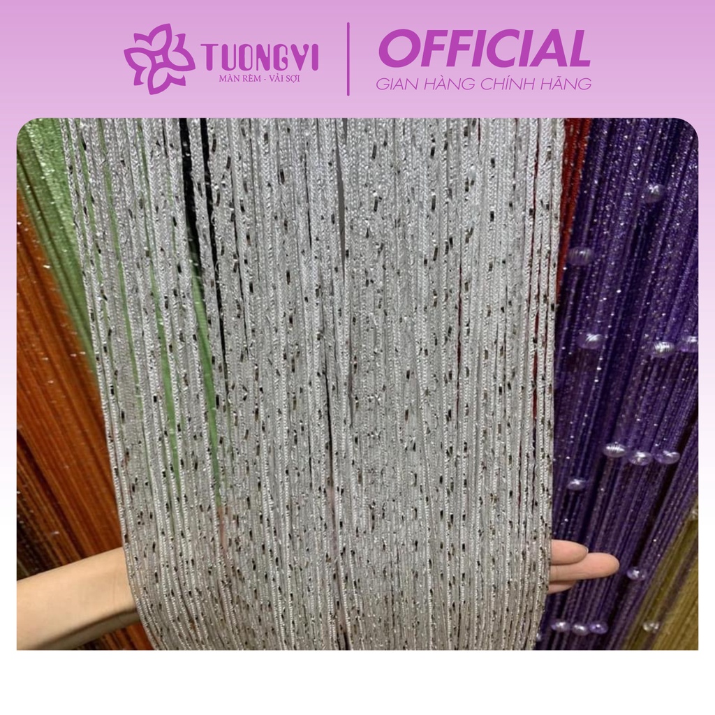 Rèm sợi kim tuyến trang trí cưới, decor sự kiện,spa, màu trắng cao 0.5m -3m làm trần cưới, lồng đèn số lượng lớn giá sỉ