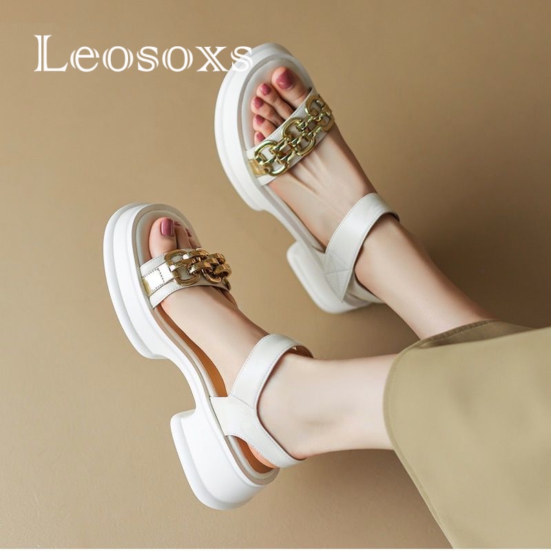 Leosoxs  dép sandal nữ dép nữ dép bánh mì nữ dép bánh mì Chống Trượt 070609  Phong cách Korean Style Chic Unique B28G0RD 36Z230909920ZJL
