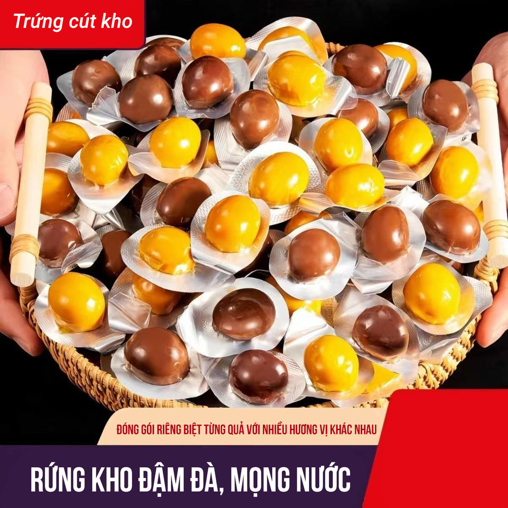 Trứng Cút Kho Ăn Liền Đóng Gói Chân Không Từng QuảKAIXIN