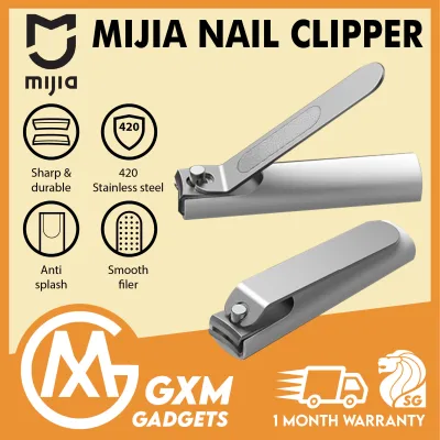 Xiaomi Anti Splash Storage Nail Clipper Cutter Fingernail Toenail Manicure Pedicure with Shell Case Stainless Steel Trimmer