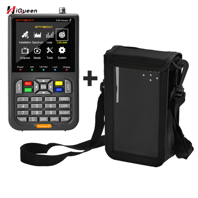 GTMedia V8 Finder2 Satellite Finder Signal Meter Built-in 4000mAh Rechargeable Battery HD 1080P 3.5" LCD Compatible For DVB-S2X MPEG-2/4 H.264 8 Bit Receiver ราคา 2,886 บาท*ส่งฟรี