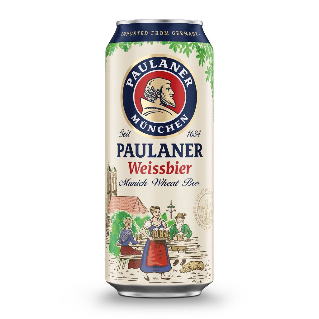 Bia Paulaner Weissbier 5.5% - nhập khẩu Đức - 1 lon 500ml