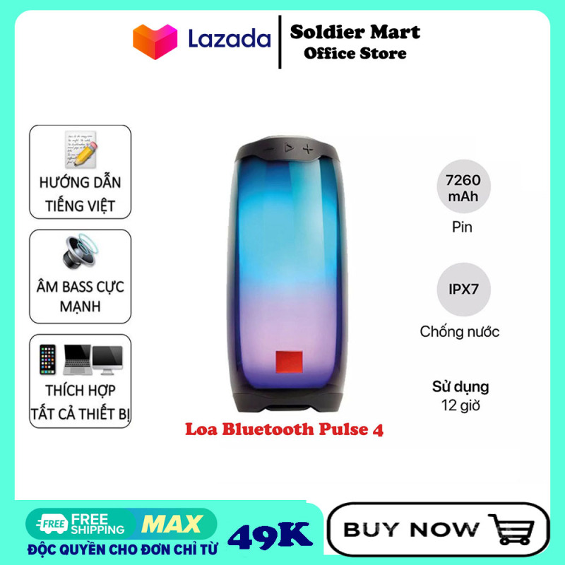 Loa Bluetooth - Loa không dây- Loa Bluetooth JBL Pulse 4 Cao Cấp Bass Mạnh, Âm Thanh Cực Hay Bảo Hành 12 Tháng