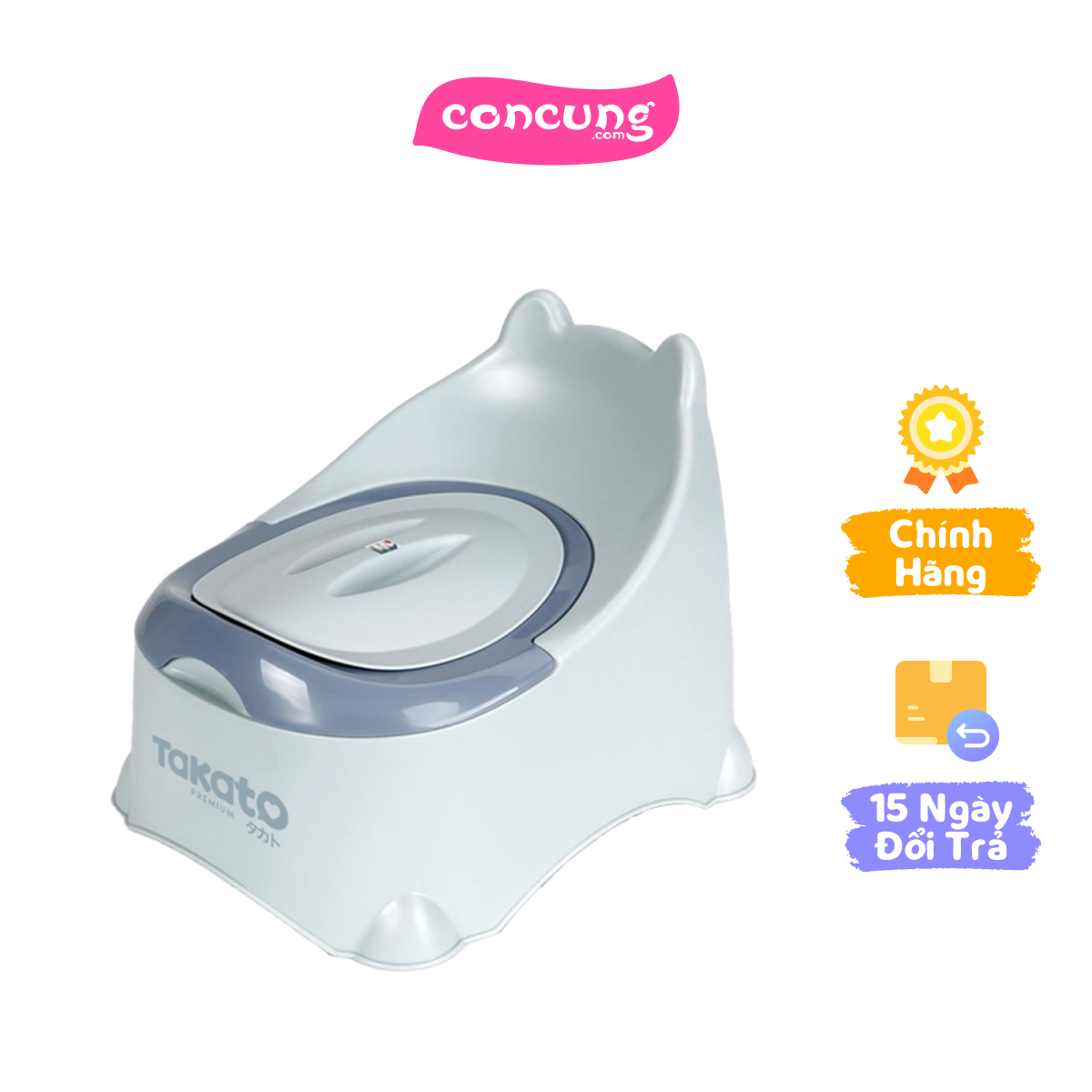 Bô vệ sinh tai gấu Takato (QT GH5115 xanh dương)