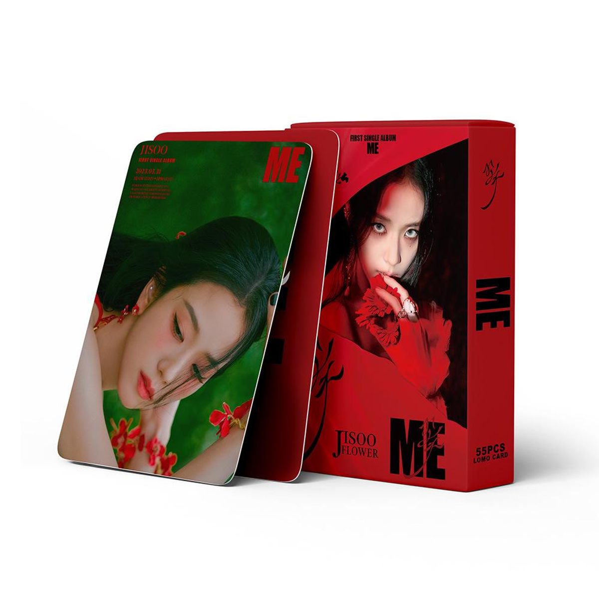 Hộp 55 Card Jisoo Flower Me, Lomo card bo góc Jisoo Me Blackpink