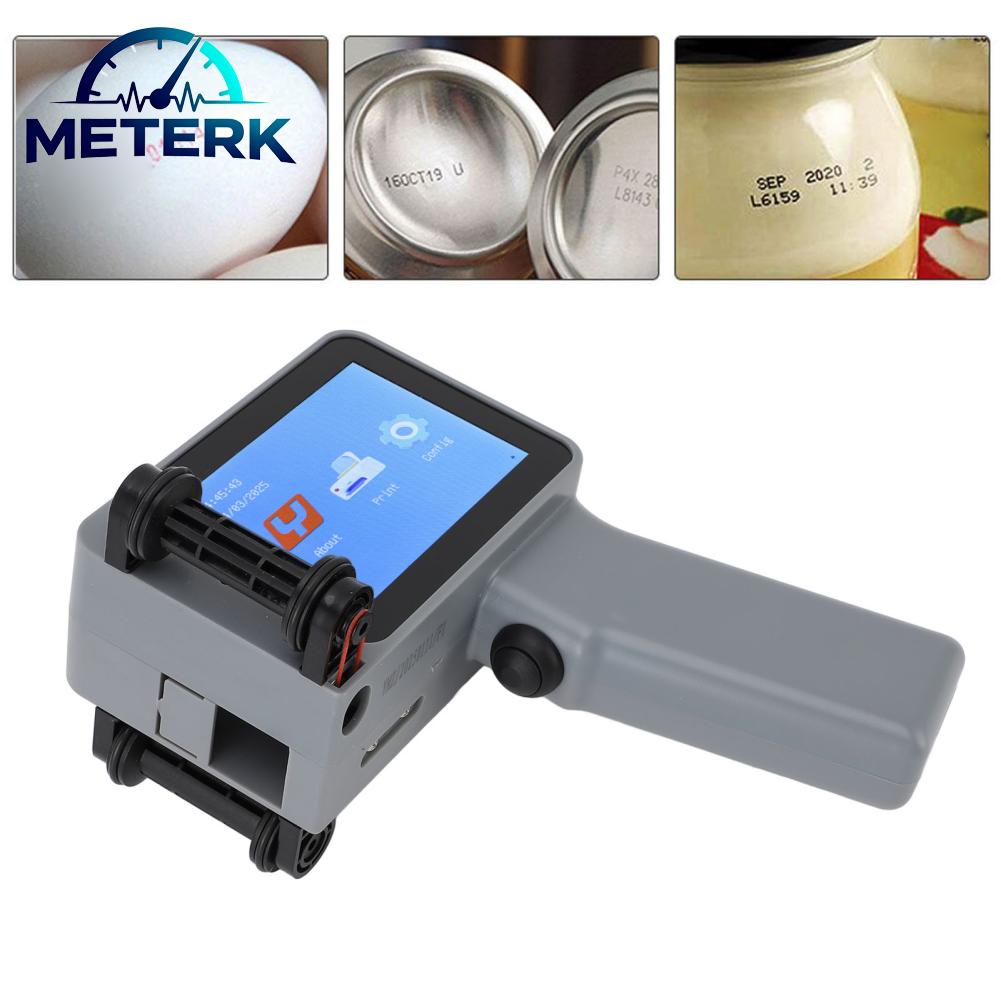 Meterk Compact Coding Machine Large Battery 4.3 Inch HD LED Touchscreen Smart 4 Core CPU 600 DPI Resolution Handheld Inkjet Printer Gun for Metal ราคา 3,062 บาท*ส่งฟรี