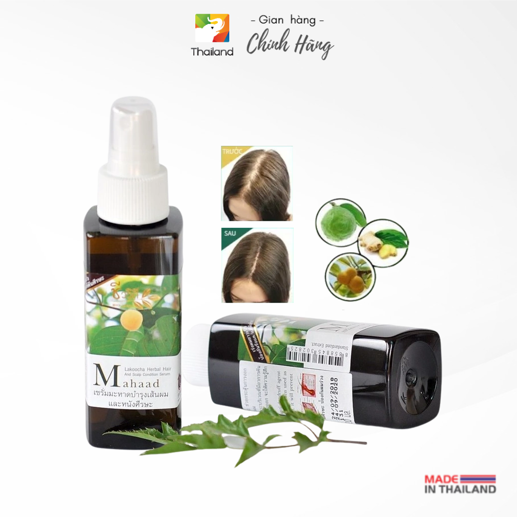 Xịt tóc ngăn gãy rụng kích mọc tóc serum Mahaad Lakoocha Thái Lan