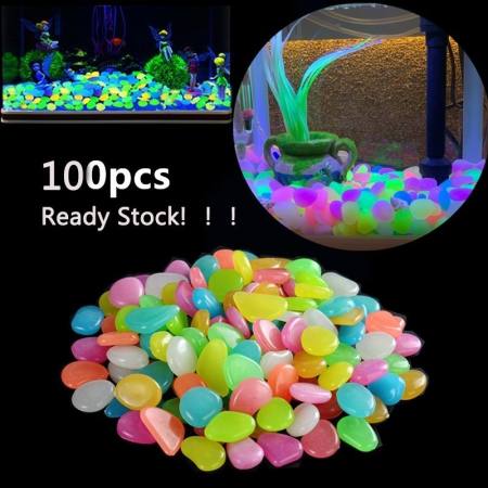 Luminous Pebbles - 90-100 Glow Stones for Garden Decoration